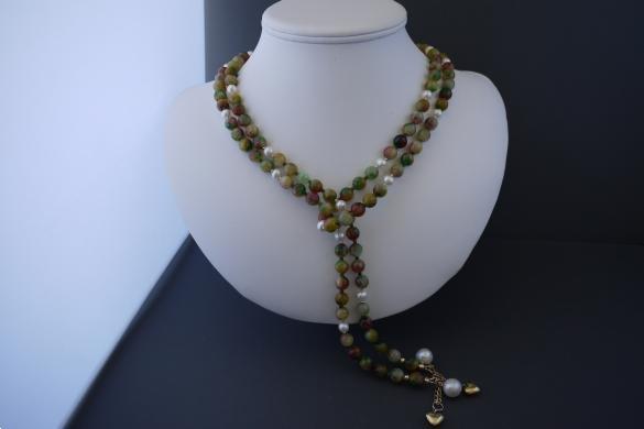 Grote foto jade zoetwaterparel lariat ketting oorhanger set sieraden tassen en uiterlijk kettingen