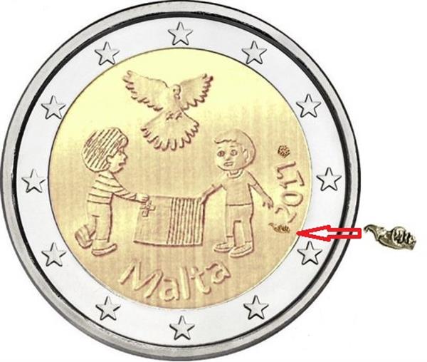 Grote foto malta 2 euro 2017 coincard vrede verzamelen munten overige