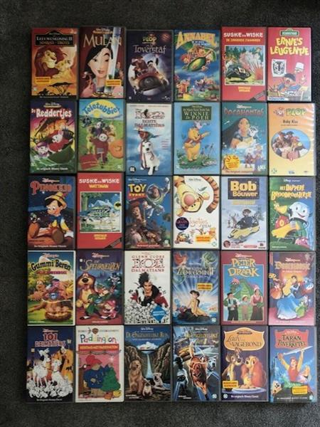 Grote foto partij 111 stuks vhs disney tekenfilms film vhs audio tv en foto dvd films