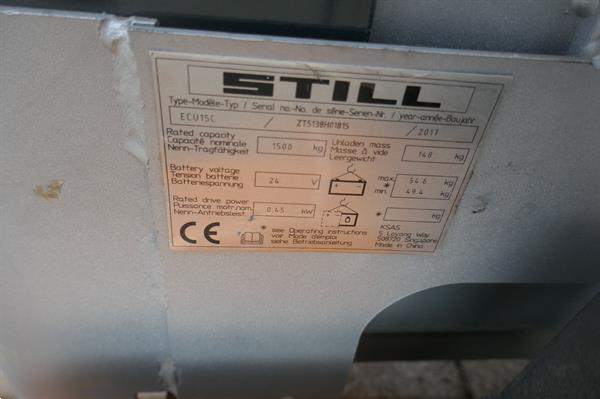 Grote foto vs 21281 elektrische palletwagen still ecu15 bj2018 doe het zelf en verbouw hefwerktuigen