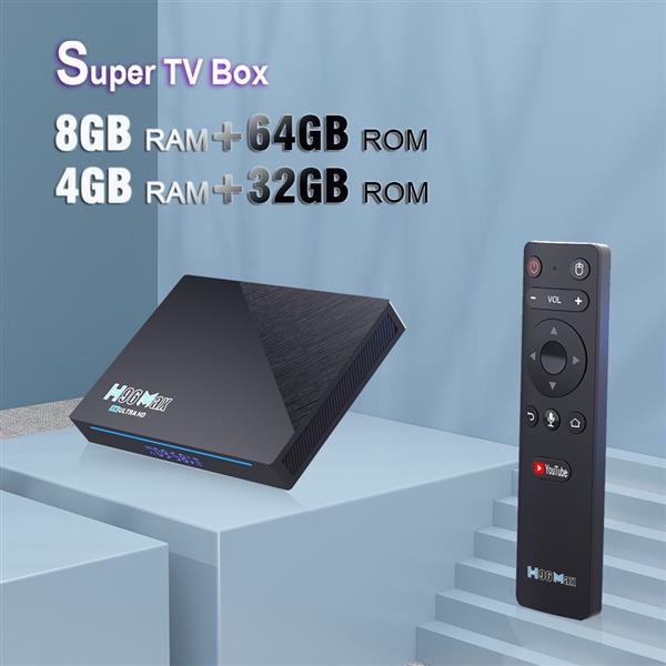 Grote foto h96 max rk3566 android 11 tv box 8 64gb audio tv en foto algemeen