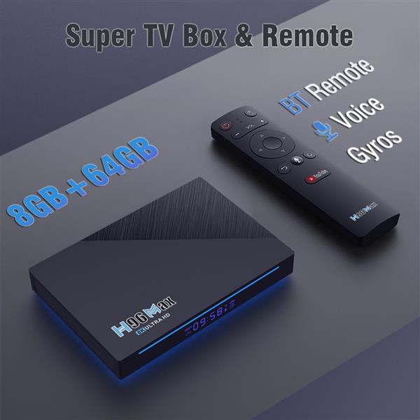 Grote foto h96 max rk3566 android 11 tv box 8 64gb audio tv en foto algemeen