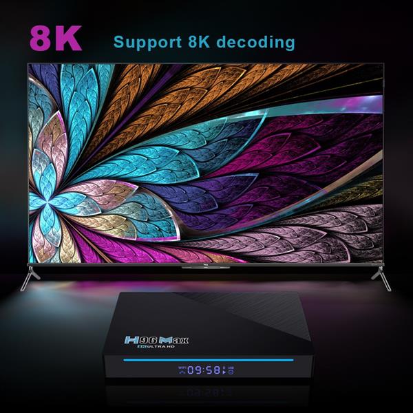 Grote foto h96 max rk3566 android 11 tv box 8 64gb audio tv en foto algemeen