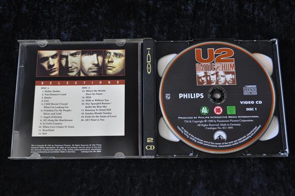Grote foto u2 rattle and hum philips video cd cdi spelcomputers games overige games