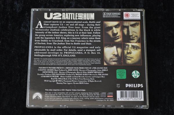 Grote foto u2 rattle and hum philips video cd cdi spelcomputers games overige games