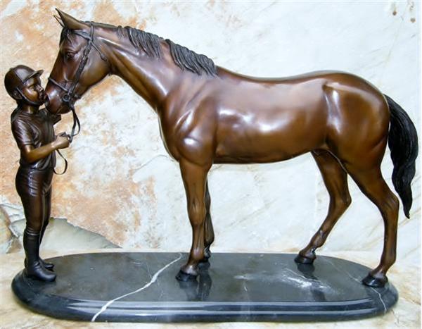 Grote foto beeld brons paard amazone veulen nieuw antiek en kunst kunst