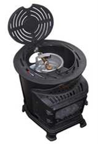 Grote foto provence mobiele potkachel op 10 kg propaangasfles huis en inrichting kachels en openhaarden