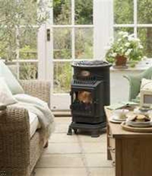 Grote foto provence mobiele potkachel op 10 kg propaangasfles huis en inrichting kachels en openhaarden