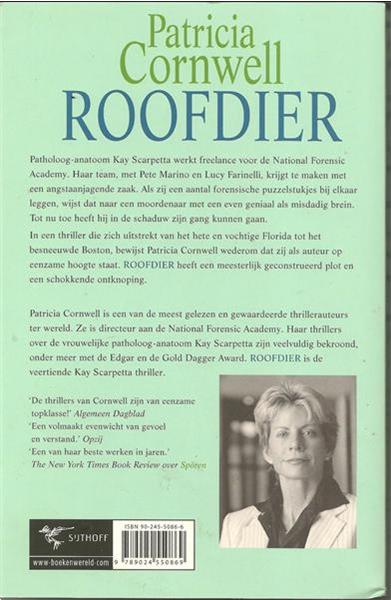 Grote foto roofdier van patricia cornwell boeken thrillers