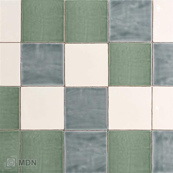 Grote foto oud hollands groen ivoor en laguna mix handvorm tegels 13x13 0 5m doe het zelf en verbouw tegels