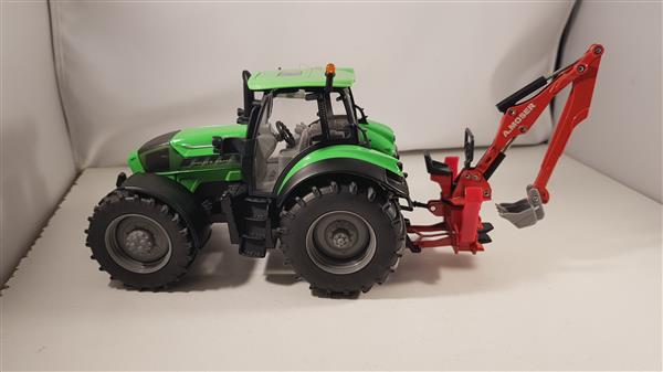 Grote foto deutz fahr tractor 7230 ttv graafmachine siku hobby en vrije tijd 1 32