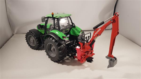 Grote foto deutz fahr tractor 7230 ttv graafmachine siku hobby en vrije tijd 1 32