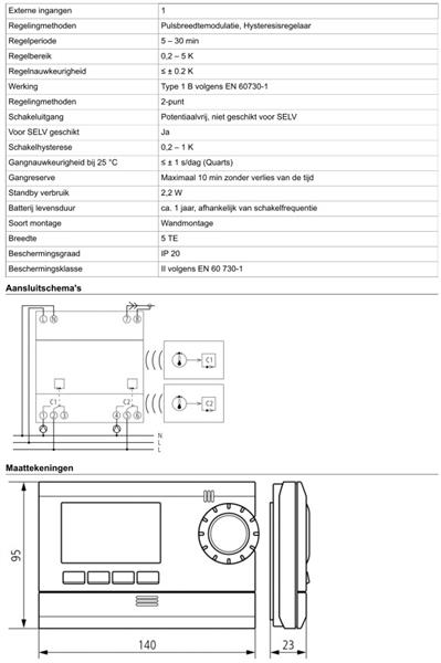 Grote foto nw theben rf klokthermostaat met rf ontvanger doe het zelf en verbouw verwarming radiatoren