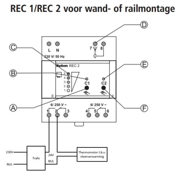 Grote foto nw theben rf klokthermostaat met rf ontvanger doe het zelf en verbouw verwarming radiatoren