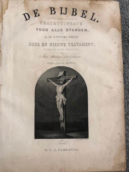 Grote foto de bijbel campagne h.c.a tiel antiek ca 1880 antiek en kunst boeken en bijbels