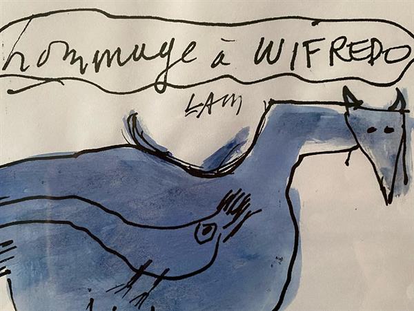 Grote foto corneille hommage a wifredo lam antiek en kunst modern