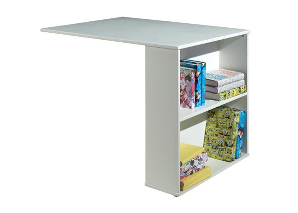 Grote foto scott halfhoogslaper met bureau boekenkast en ladekast 90x200 wit vipack kinderen en baby complete kinderkamers