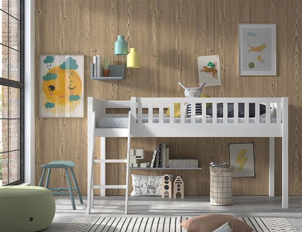 Grote foto scott halfhoogslaper luxe in wit zelf samen te stellen vipack kinderen en baby complete kinderkamers