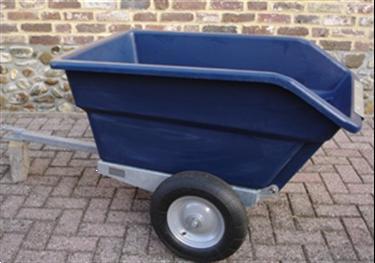Grote foto zitmaaier aanhanger polytip 255 liter tuin en terras werktuigen