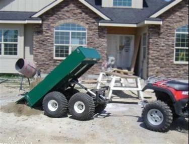 Grote foto quad kipwagen dubbelasser met scharnierklep tuin en terras werktuigen
