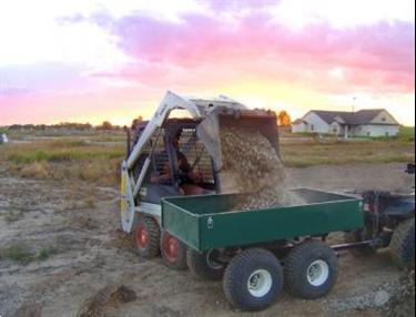 Grote foto quad kipwagen dubbelasser met scharnierklep tuin en terras werktuigen