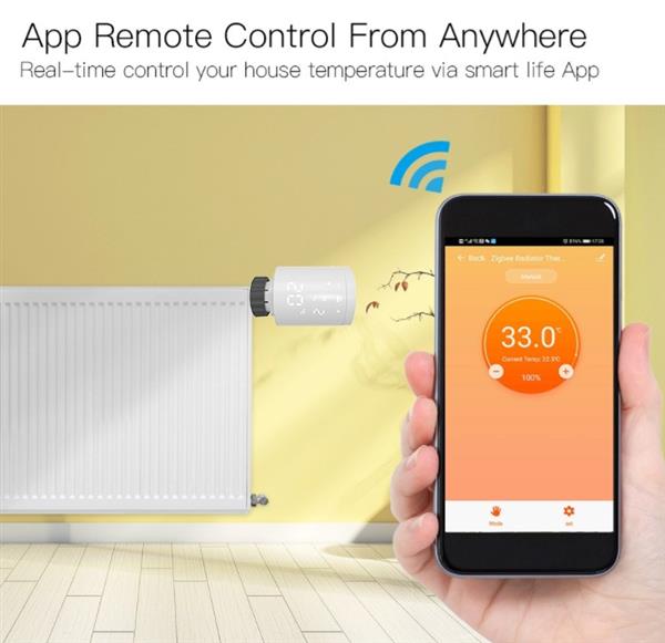 Grote foto afintek smart radiatorknop knop voor verwarming automatische radiator bediening met app ener huis en inrichting overige huis en inrichting