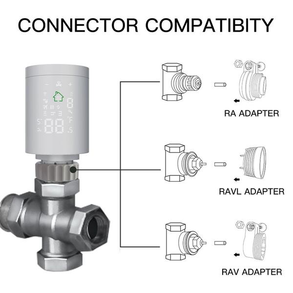 Grote foto afintek smart radiatorknop knop voor verwarming automatische radiator bediening met app ener huis en inrichting overige huis en inrichting