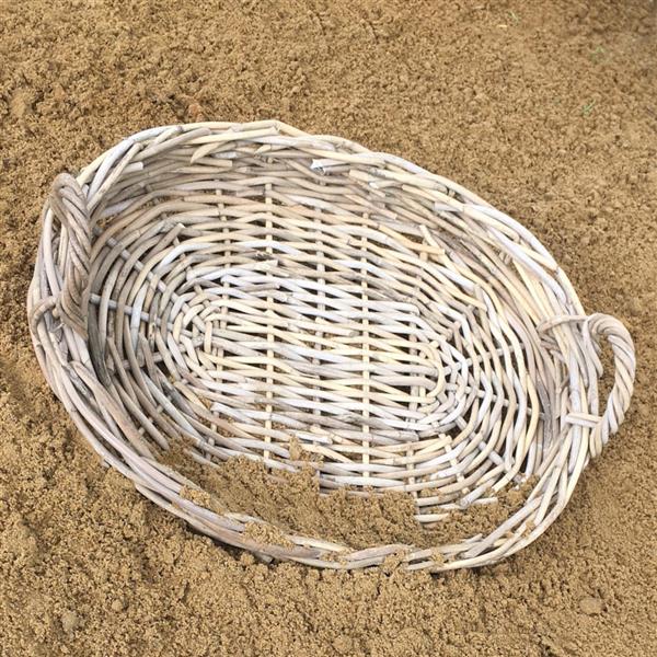 Grote foto ovaal dienblad van riet xl huis en inrichting dienbladen