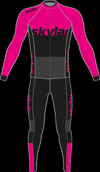 Grote foto marathon schaatspak thermo zwart roze sport en fitness schaatsen