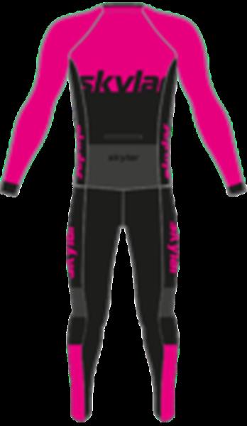 Grote foto marathon schaatspak thermo zwart roze sport en fitness schaatsen