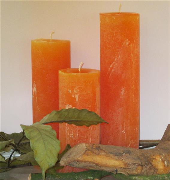 Grote foto krulkaars bika kaarsen set van 3 mandarijn oranje 333136 huis en inrichting woningdecoratie
