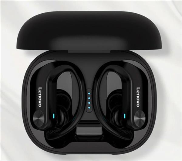 Grote foto lenovo livepods lp7 wireless earphones met oorhaak zwart audio tv en foto koptelefoons
