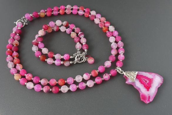 Grote foto agaat ketting armband set sieraden tassen en uiterlijk kettingen