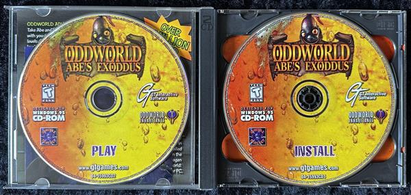 Grote foto oddworld abe exoddus pc game jewel case manual spelcomputers games overige games