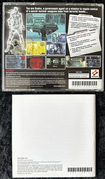 Grote foto tactical espionage action metal gear solid pc game jewel case manual spelcomputers games overige games