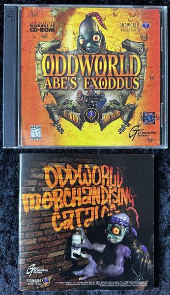 Grote foto oddworld abe exoddus pc game jewel case manual spelcomputers games overige games