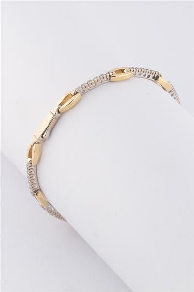 Grote foto wit geel gouden schakel armband met 48 briljanten sieraden tassen en uiterlijk armbanden voor haar