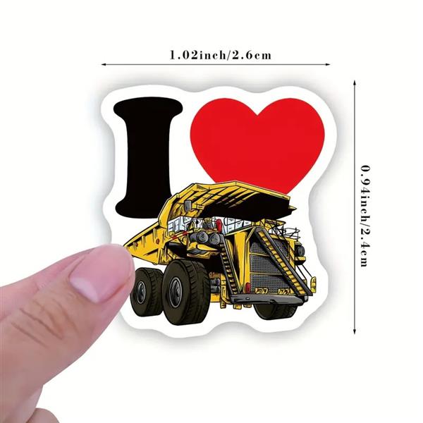 Grote foto 500 stickers labels vrachtwagen dumper beloning 2 5 cm rond sluitsticker verzamelen overige verzamelingen