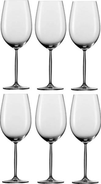 Grote foto schott zwiesel diva bordeaux goblet groot 770 ml 6 stuks huis en inrichting servies