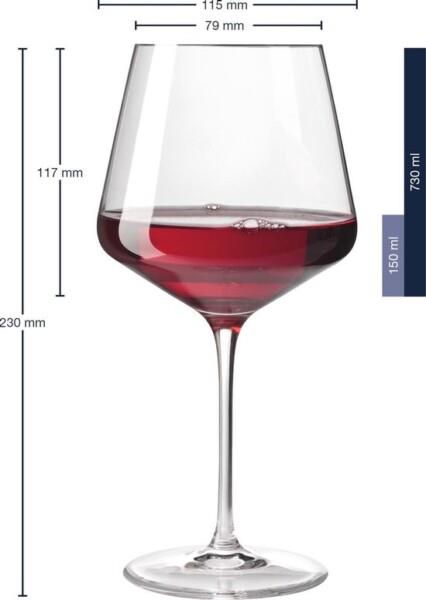 Grote foto leonardo puccini burgundy wijnglas groot hoogte 23 cm 6 stuks huis en inrichting servies