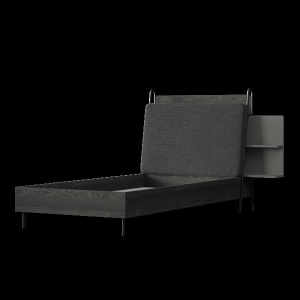 Grote foto arwen 1 persoonsbed zwart antraciet almila antiek en kunst stoelen en banken