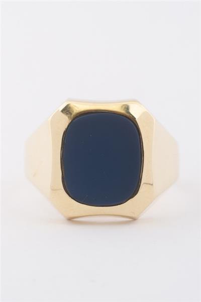 Grote foto gouden heren ring met blauw lager sieraden tassen en uiterlijk ringen voor haar