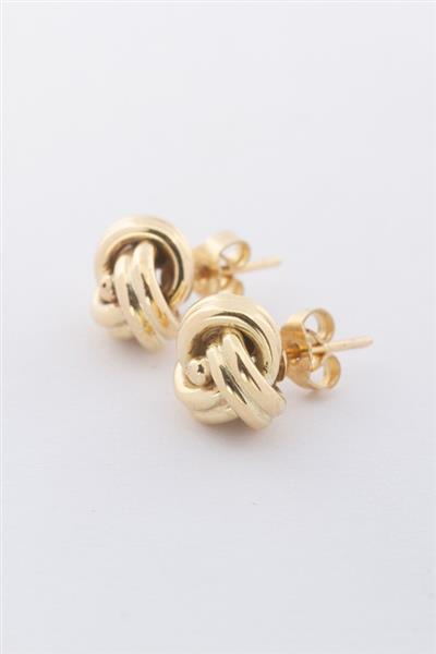 Grote foto gouden knoop oorknoppen sieraden tassen en uiterlijk oorbellen