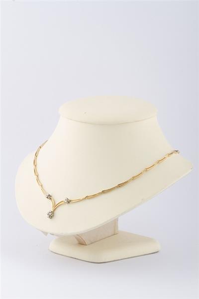 Grote foto gouden choker met briljanten kleding dames sieraden