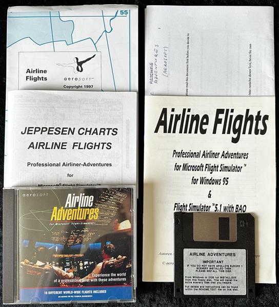 Grote foto airline adventures microsoft pc game jewel case manual spelcomputers games overige games