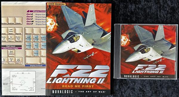 Grote foto f22 lightning ii pc game jewel case manual spelcomputers games overige games