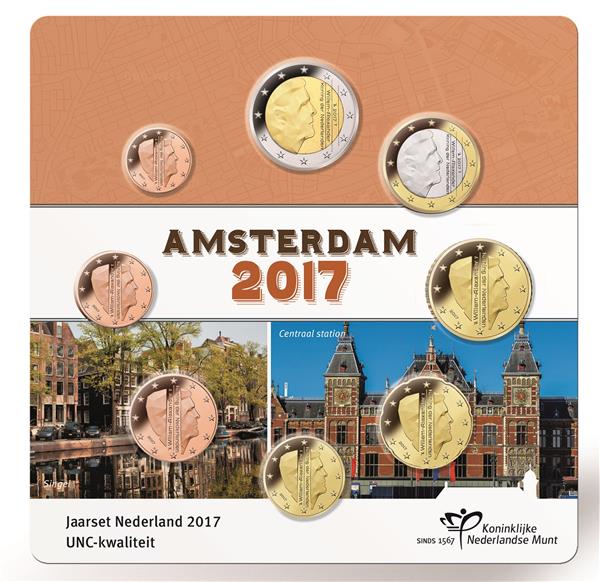 Grote foto nederland unc 2017 amsterdam set verzamelen munten overige