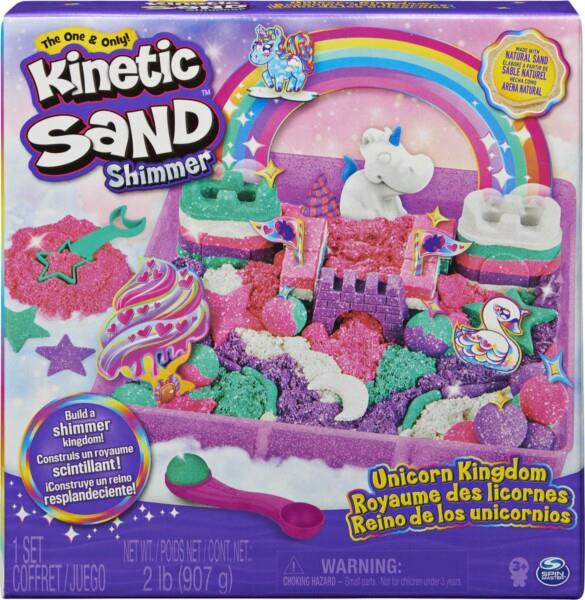 Grote foto kinetic sand shimmer speelzand eenhoorn set 4 kleuren 907g sensorisch speelgoed verpakkin kinderen en baby overige